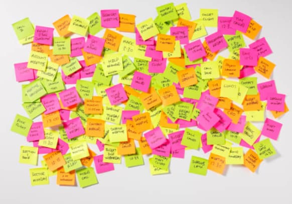 sticky notes for scheduling